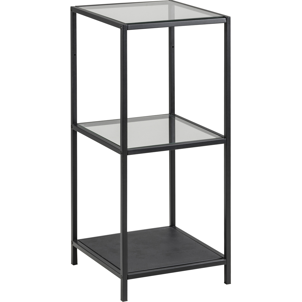 Florence Seaford 2 Shelf Black Metal Bookcase Image 2