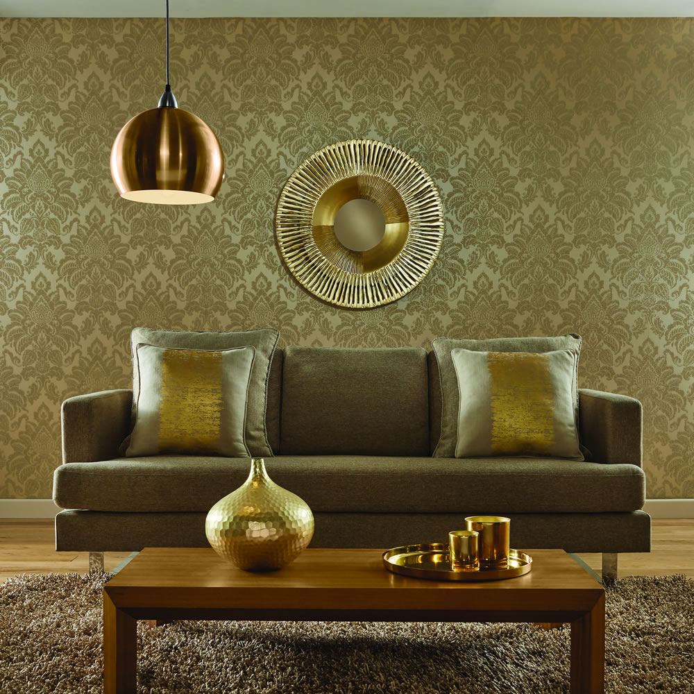 Arthouse Wallpaper Glisten Gold Wilko