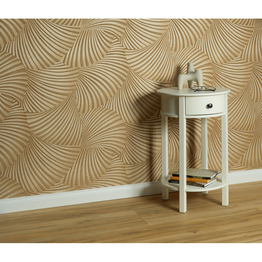 Erismann Twill Gold Vinyl Wallpaper Image 2