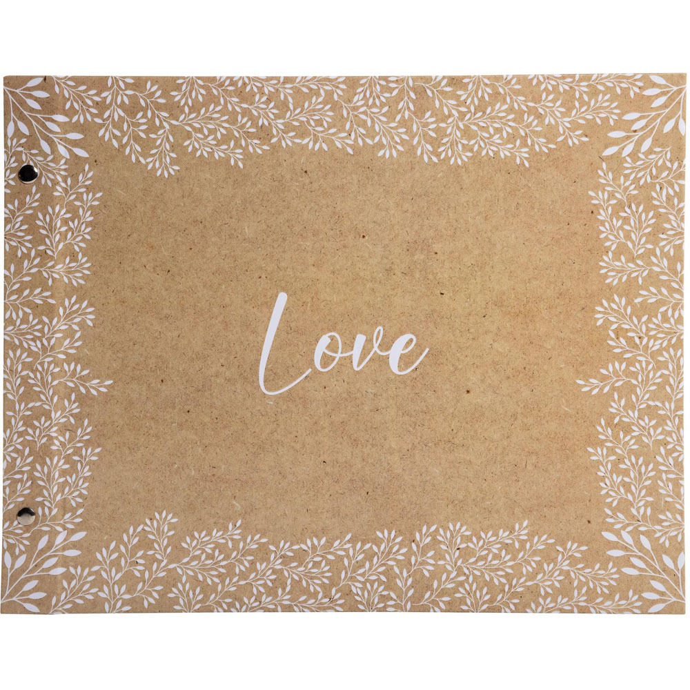 Exacompta Kraft Floral Motif Design Photo Book Album with Screws 40 Pages 160 Photos Image 3