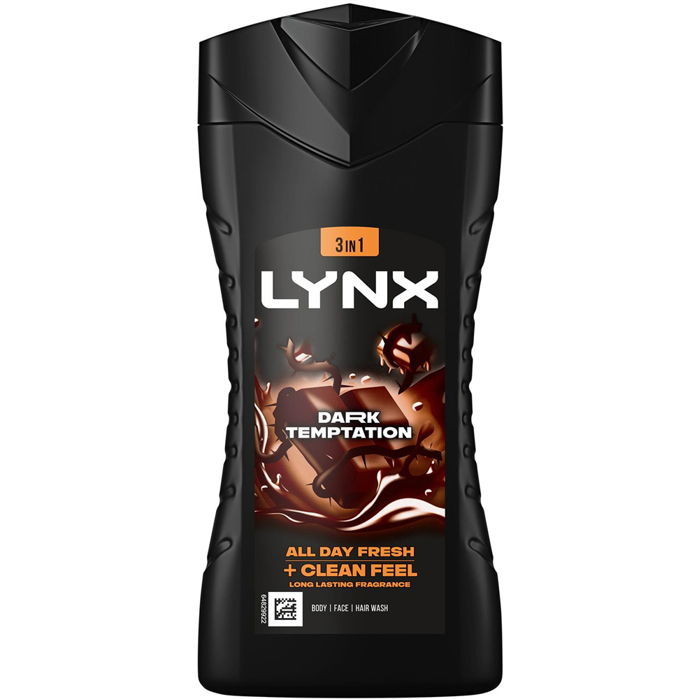 Lynx Dark Temptation 12H Refreshing Fragrance Shower Gel 225ml 24 Pack Image 7