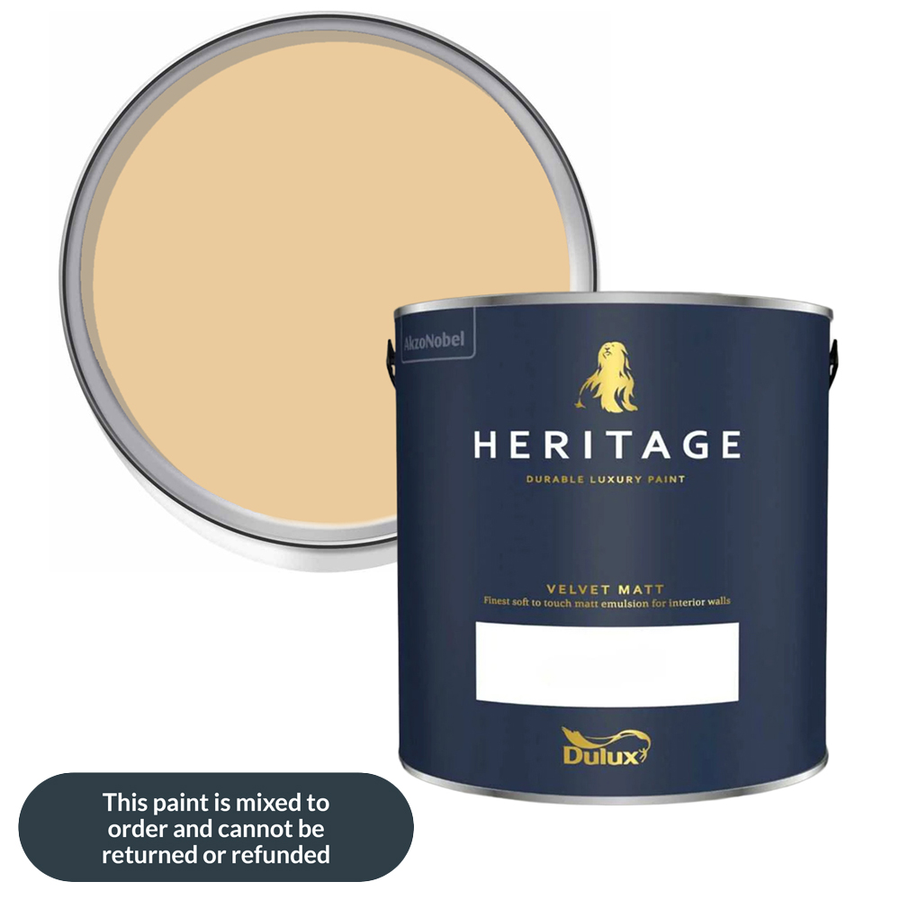 Dulux Heritage Walls and Ceilings Golden Ivory Velvet Matt Emulsion Paint 2.5L Image 1