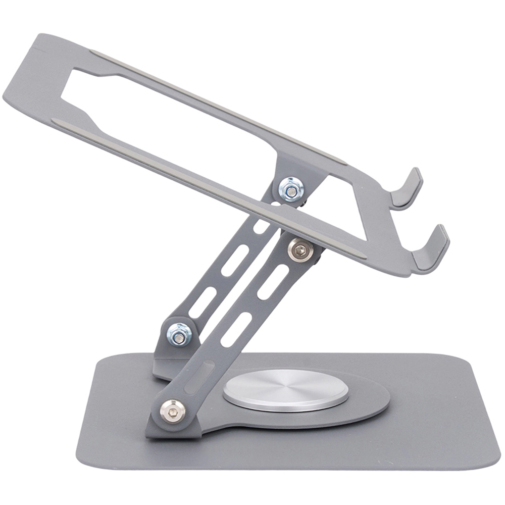 Living and Home Grey Adjustable Laptop Stand with Rotating Dual Arm Image 6
