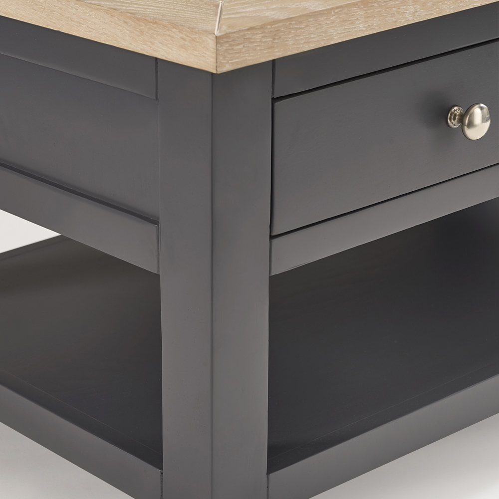 Julian Bowen Bordeaux 2 Drawer Dark Grey Coffee Table Image 7