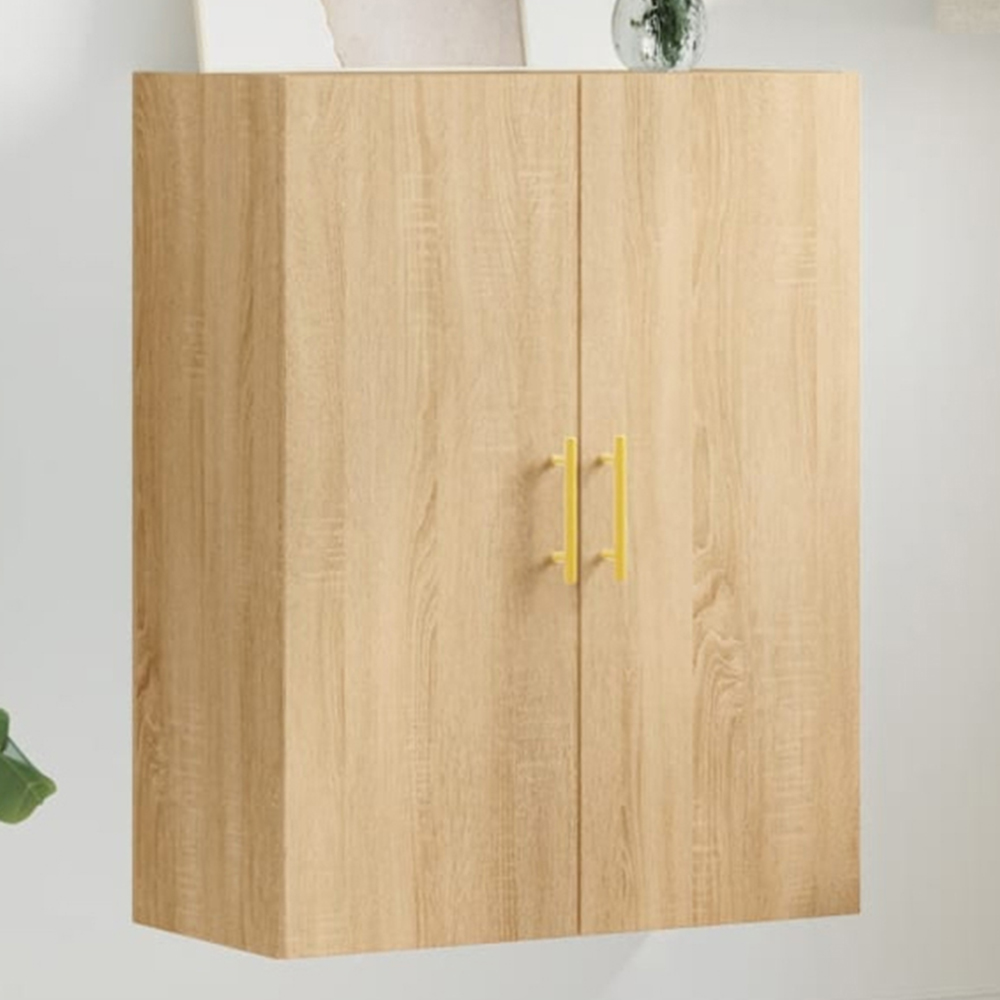 vidaXL 2 Door Brown Sonoma Oak Wall Mounted Cabinet Image 1