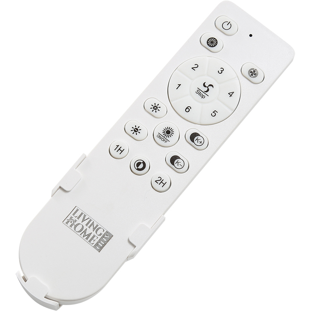 Living and Home White Flower Shaped LED Ceiling Mount Fan Light with 6 Speeds 34 inch Image 6