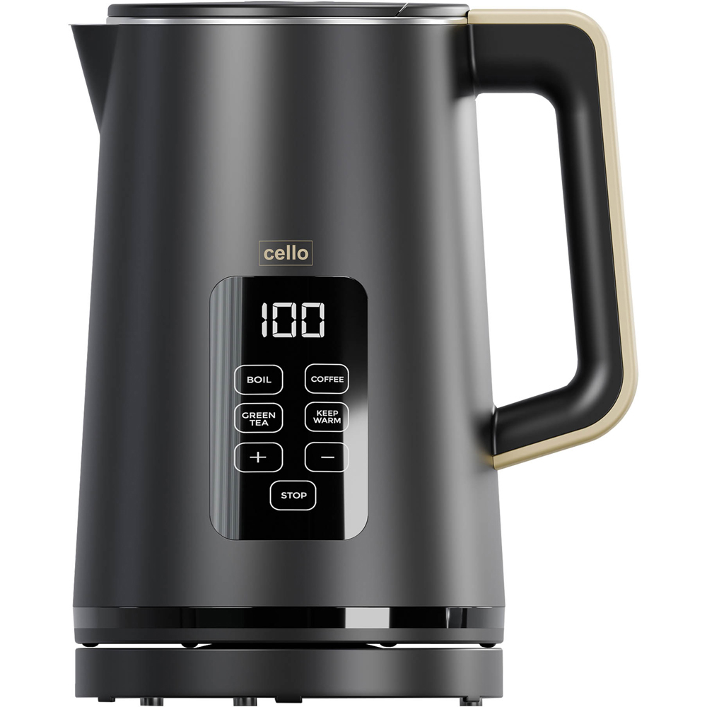 Cello CELLO-KE185-BK Black Digital Kettle with Touch Panel Image 1