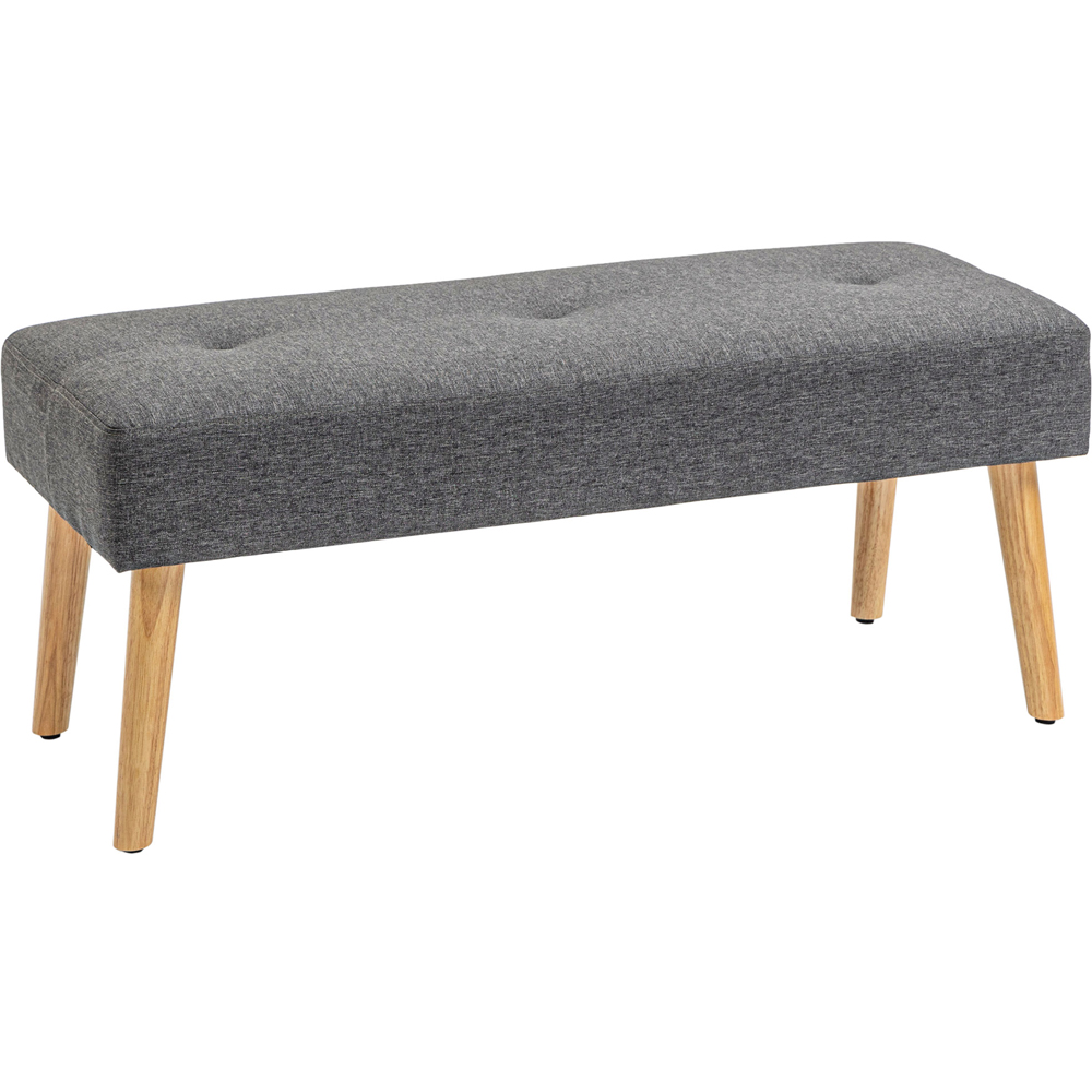 Portland Grey Linen Tufted Multifunctional Footstool Image 2