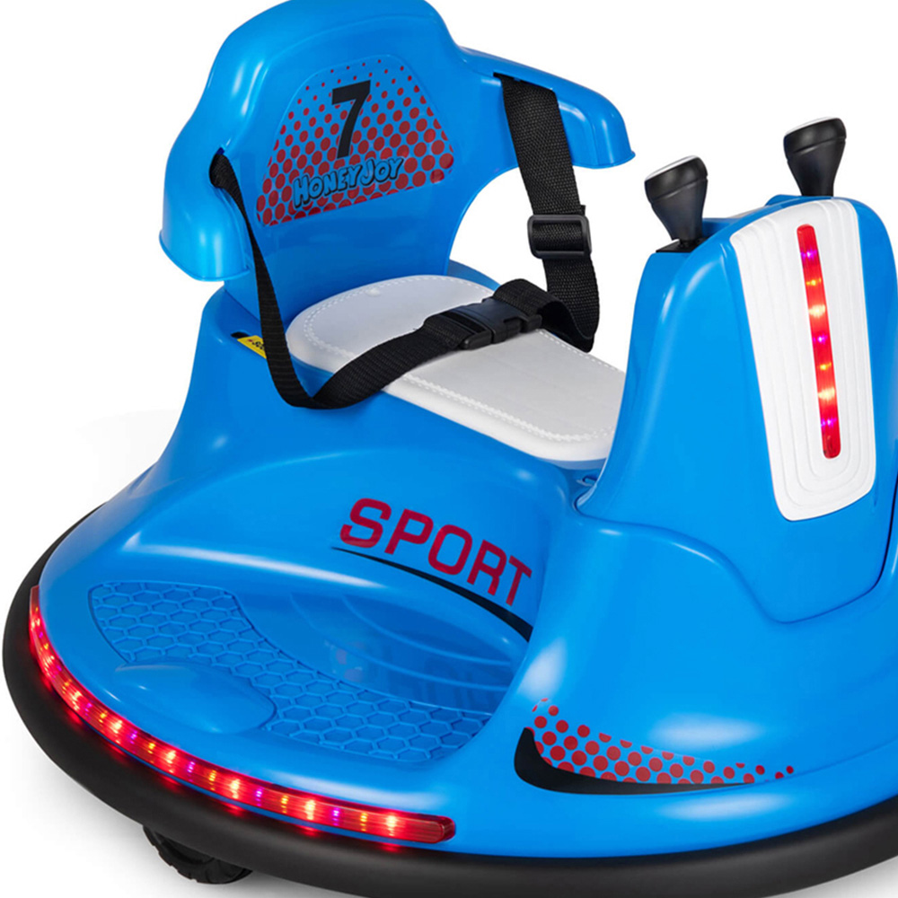 Costway Kids Blue Electric Ride On Bumper Car with Dual Joysticks and Remote Control 12V Image 5