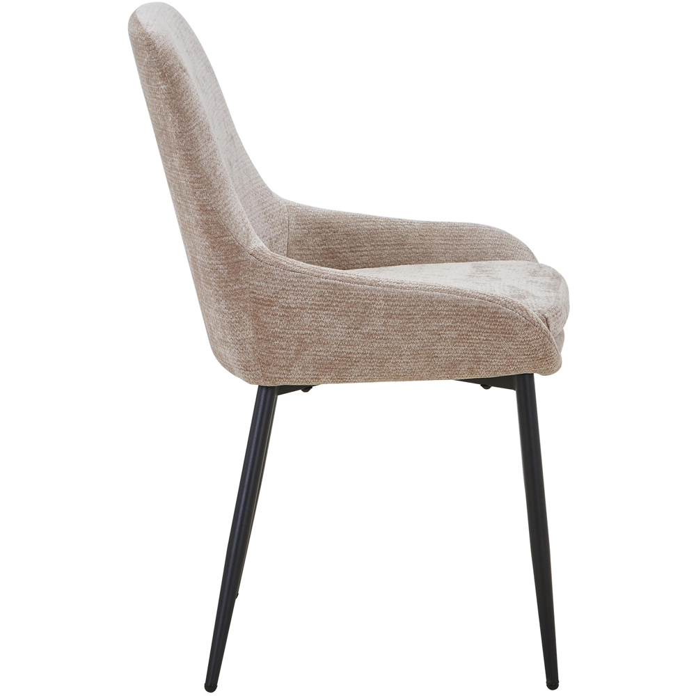 Portland Valenza Mink Curved Back Dining Chair Image 3