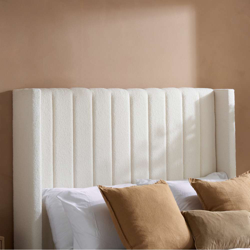 Birlea Maisey King Size White Boucle Ottoman Bed Image 6