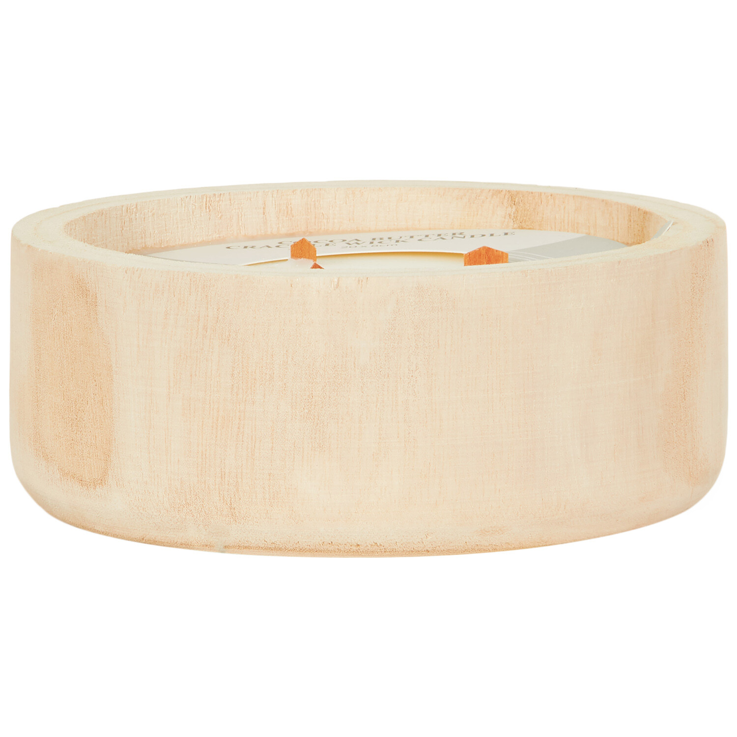 Cocoa Butter Wooden Candle  - Cream Image 1