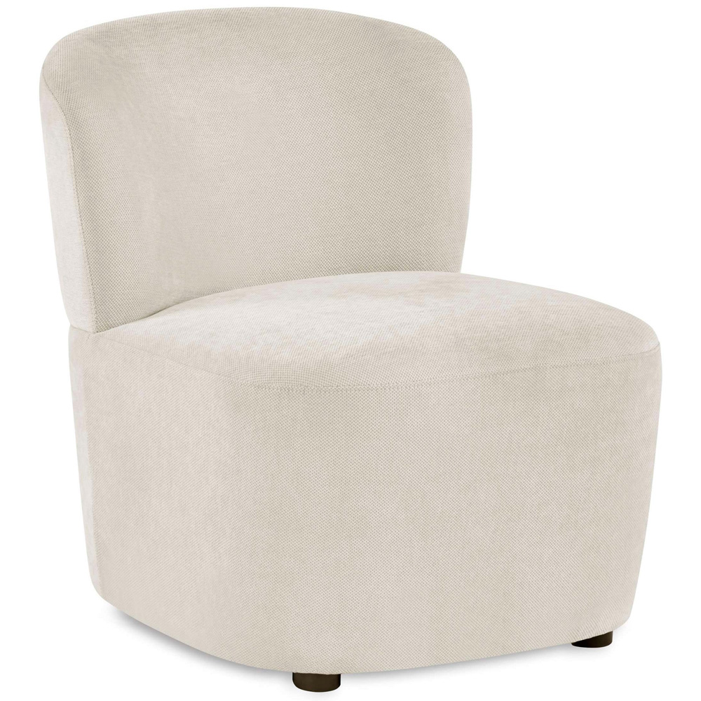 Julian Bowen Lunetta Beige Chenille Armless Accent Chair Image 2