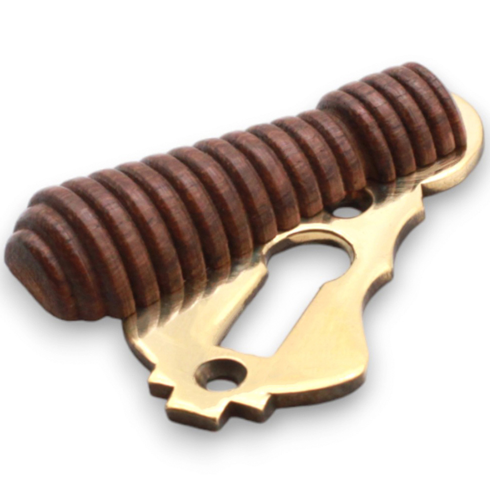 Spira Brass Rosewood Beehive Polished Brass Escutcheon Image 3