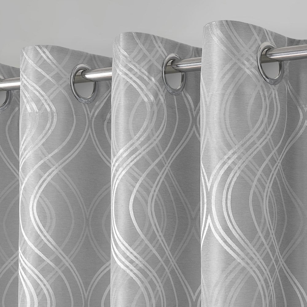 Intimates Clarissa Grey Ringtop Curtains 117 x 183cm Image 2