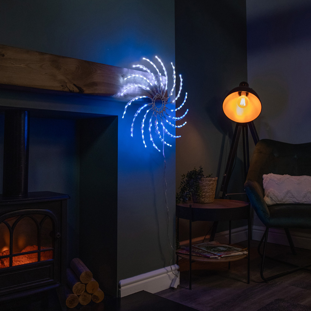 Samuel Alexander 128 Blue White LED Light-Up Spinner Christmas Decoration 50cm Image 8
