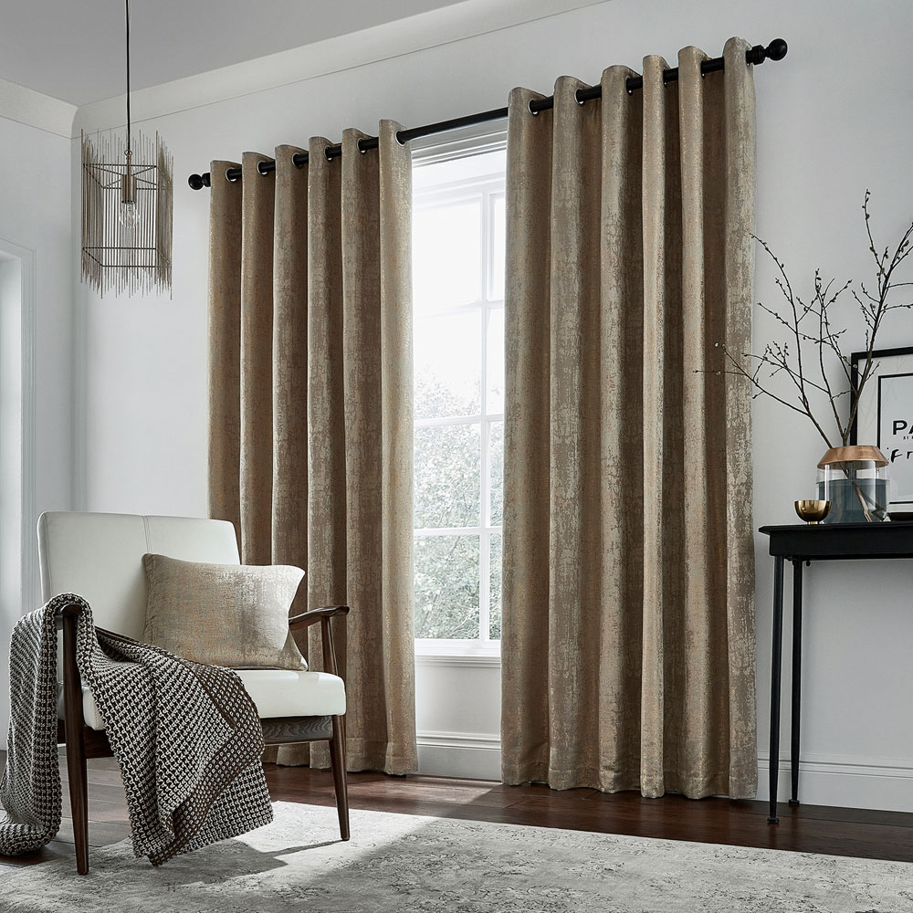 Helena Springfield Roma Lined Truffle Eyelet Curtains 168 x 183cm Image 4