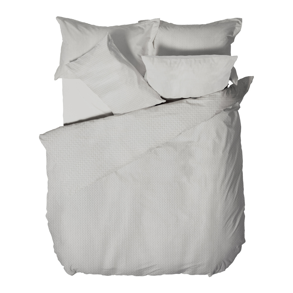 Yard Double Silver Waffle Duvet Set Image 4