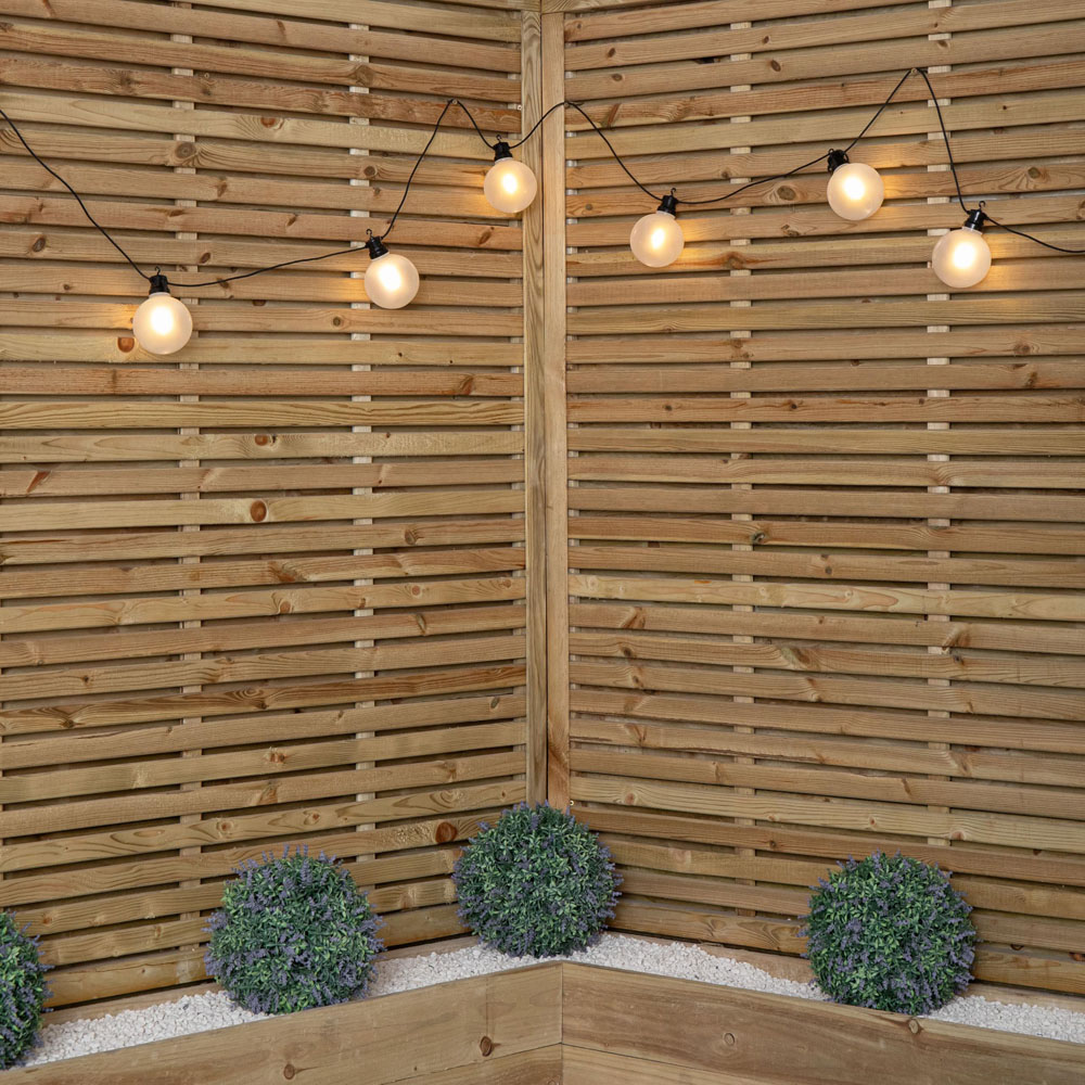 Samuel Alexander 10 Warm White LED Frosted Ball Style Cap Christmas String Light 4.5m Image 1