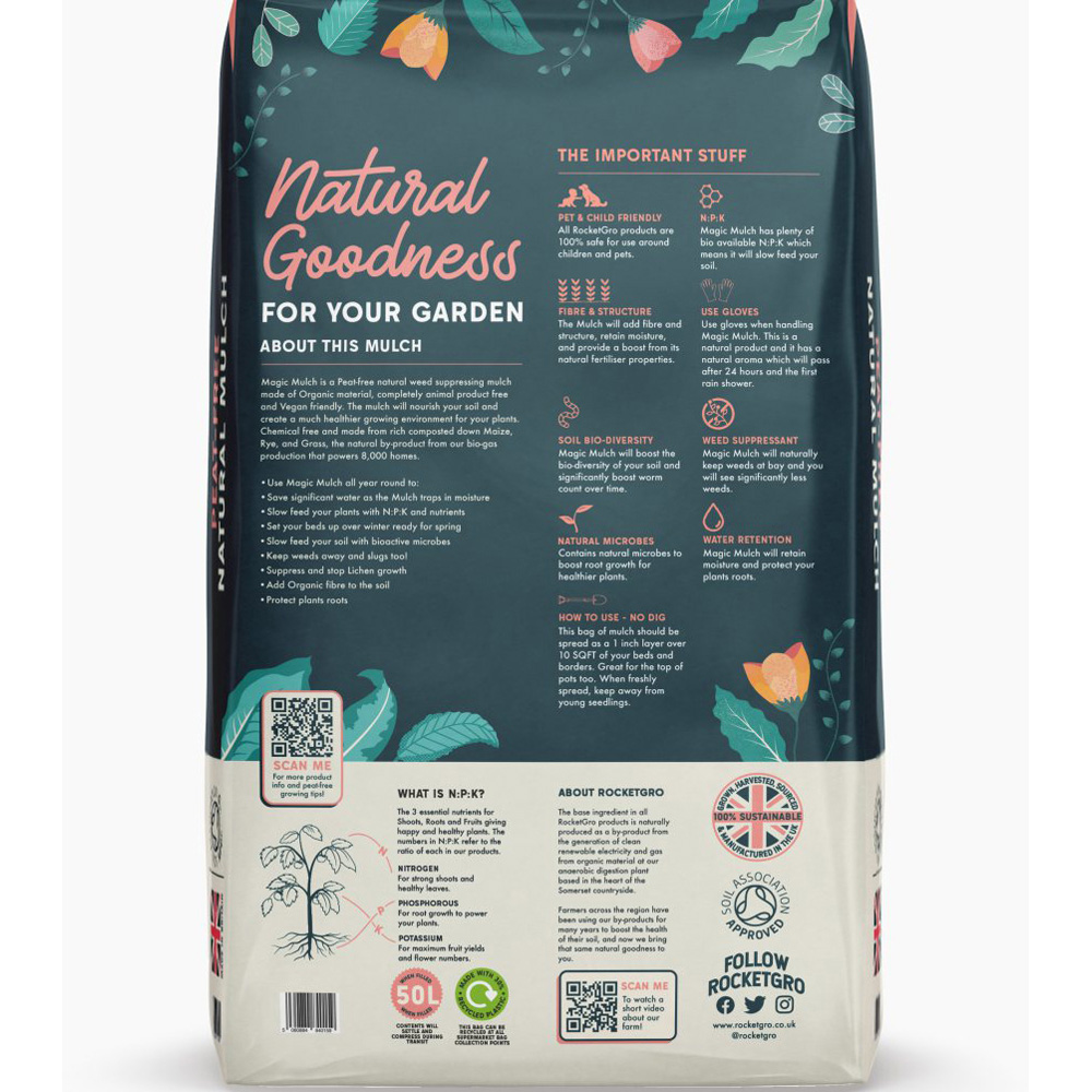 Thompson & Morgan RocketGro Magic Organic Mulch 50L Image 2
