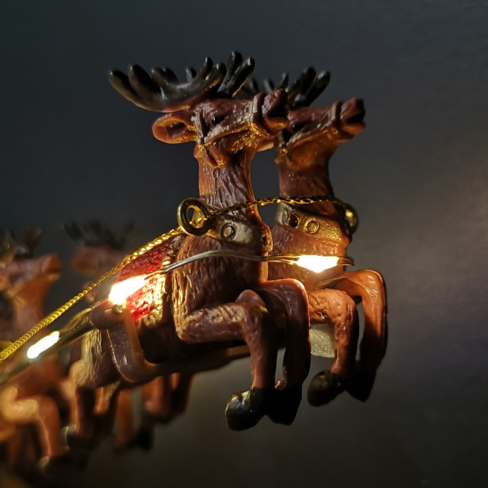 Samuel Alexander Santa Sleigh with Reindeer Christmas Decoration 34cm Image 3