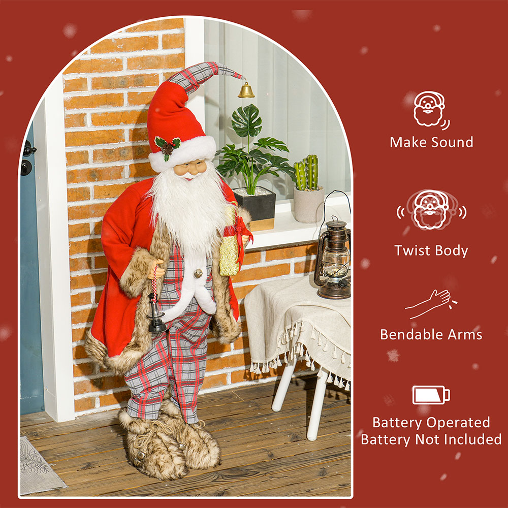 Everglow Animated and Sound Activated Santa Claus 4.6ft Image 6