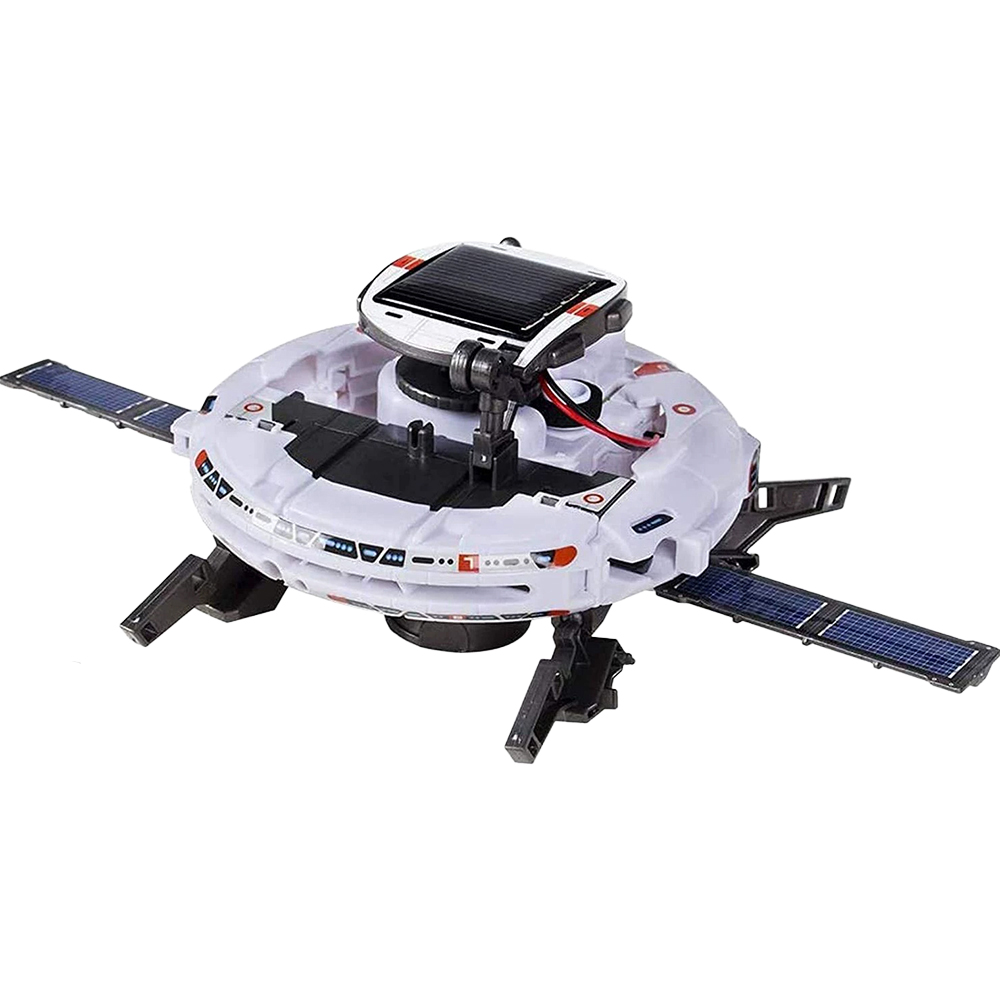 H&O Direct Kids 6-in-1 White DIY Solar Robot Toy STEM Project Set Image 1