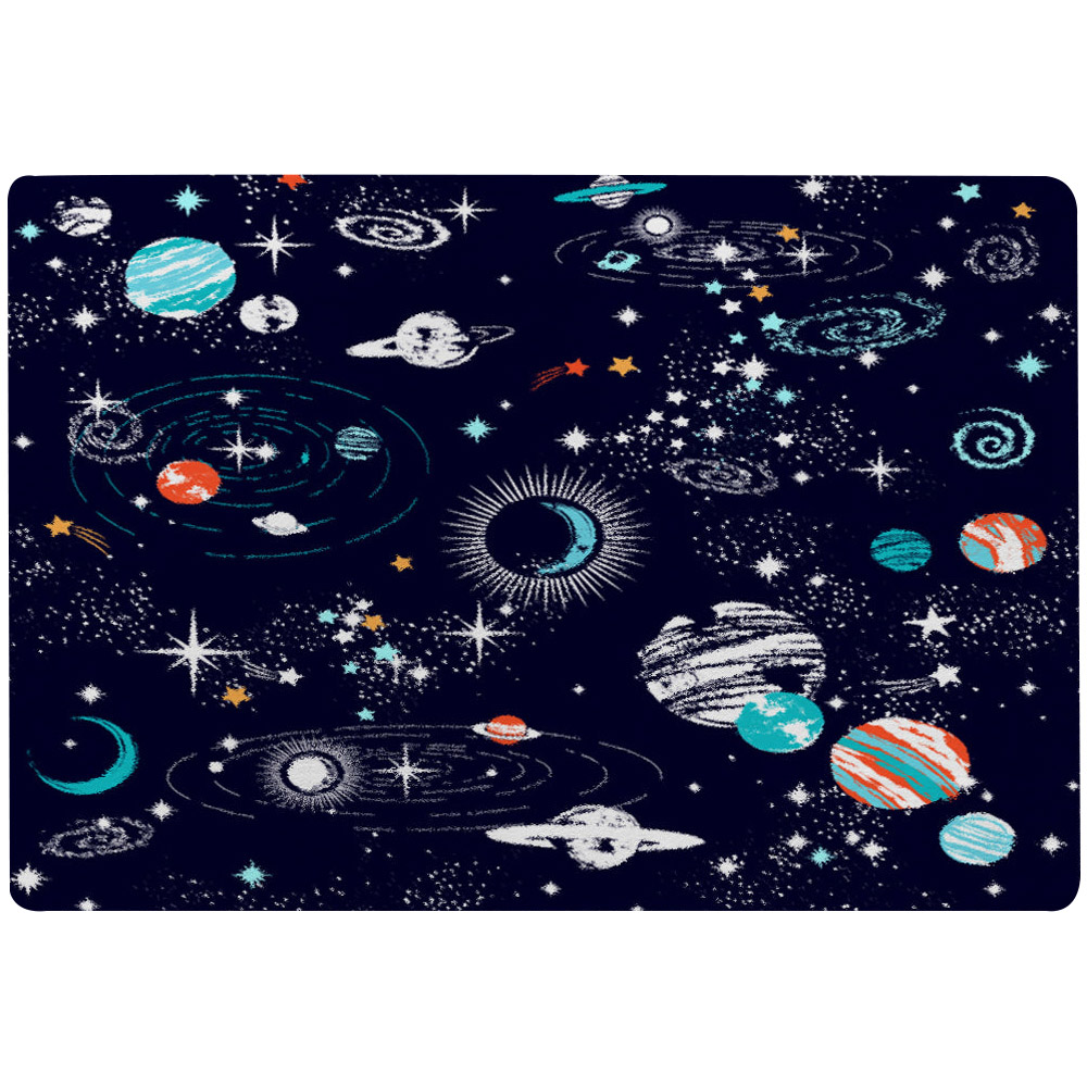 Benjamin Tate Design Faux Wool Extra Large Space Galaxy Constellation Rug 230 x 160cm Image 1