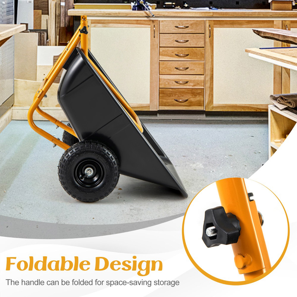 Costway Black Garden Utility Cart Image 8
