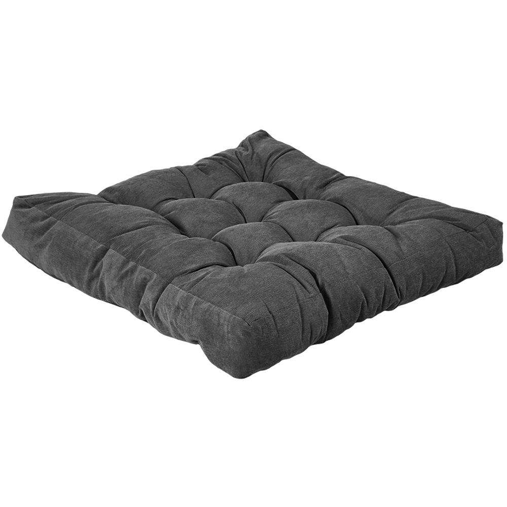 Living and Home Dark Coffee Soft Corduroy Chair Cushion 55 x 55cm Image 3