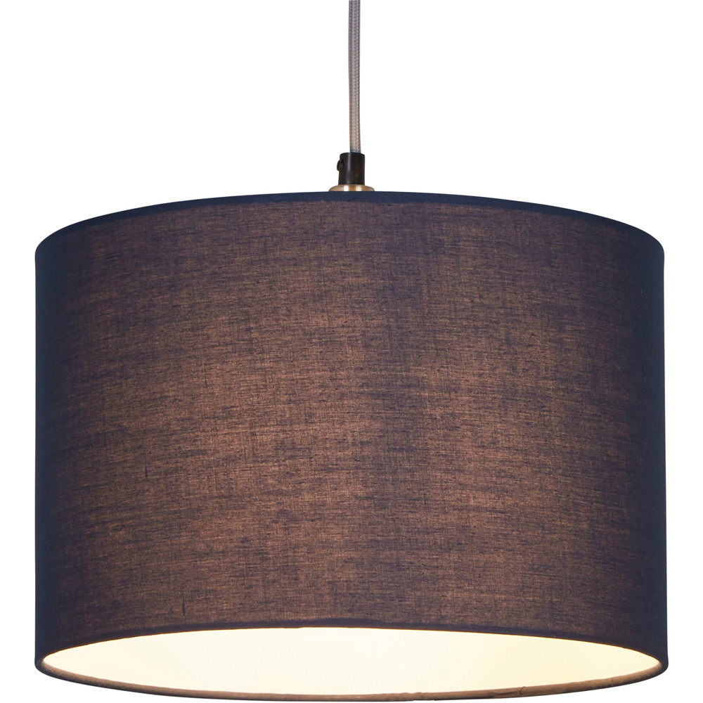 Lighting Collection Yates Navy Drum Lamp Shade 30cm Image 3