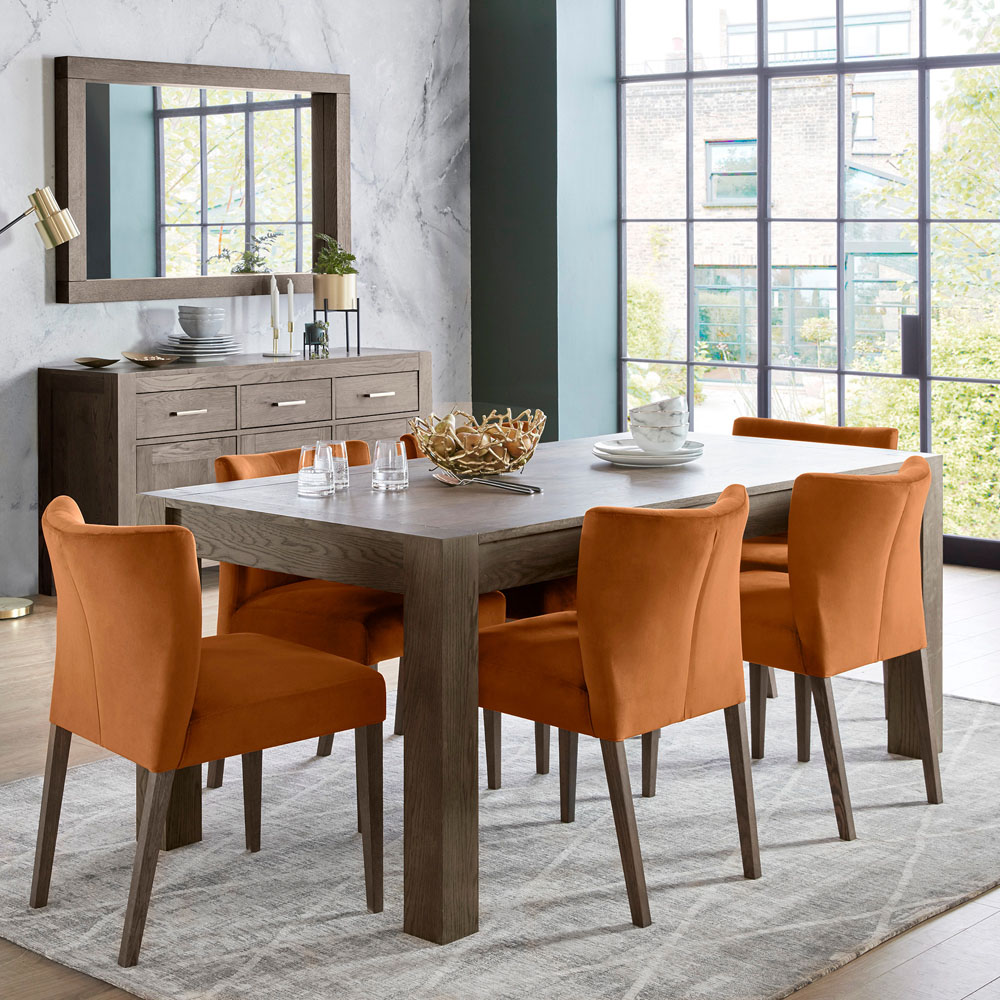 Bentley Designs Turin 6 Seater Dark Oak Medium End Extending Table Image 6