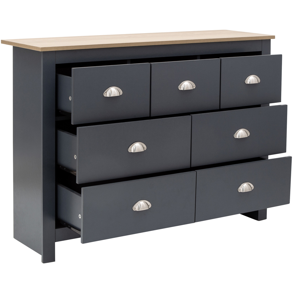 GFW Lancaster 7 Drawer Slate Blue Merchants Chest of Drawers Image 4