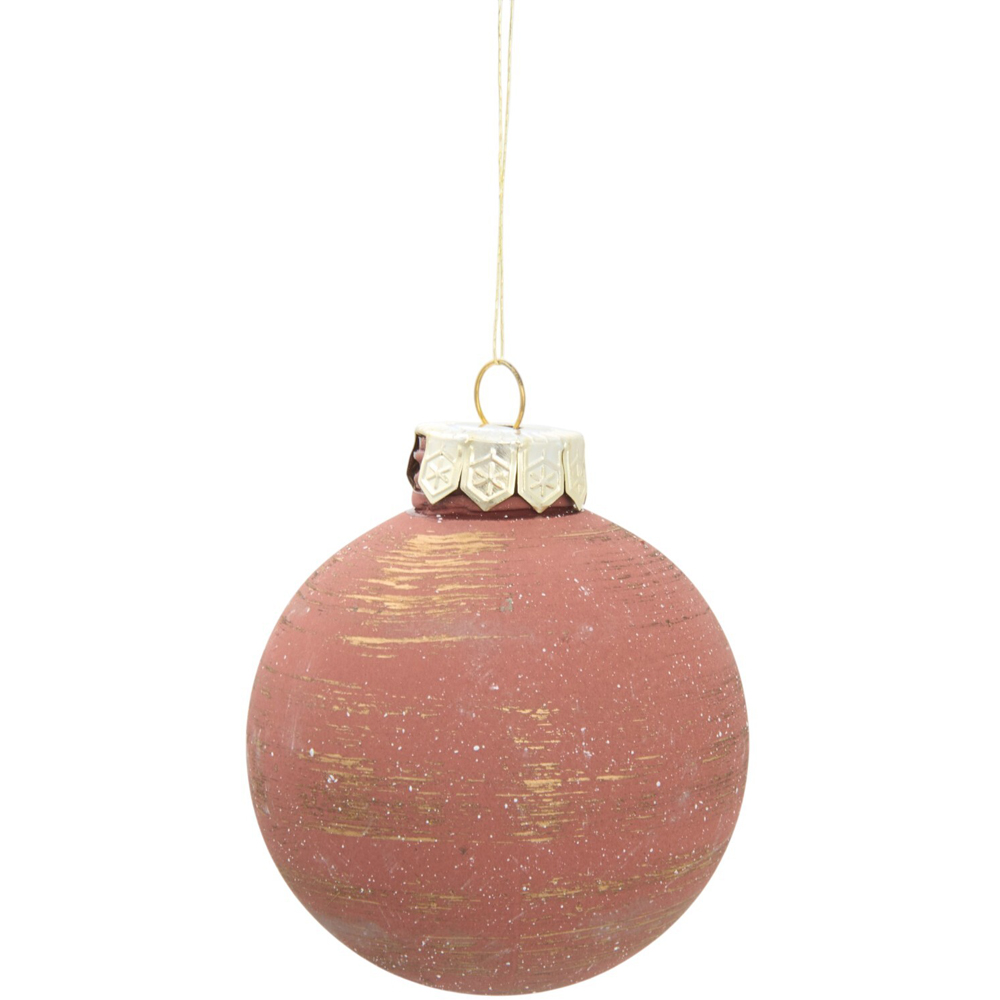Pack of 12 Rustic Amber Charm Baubles Image 4