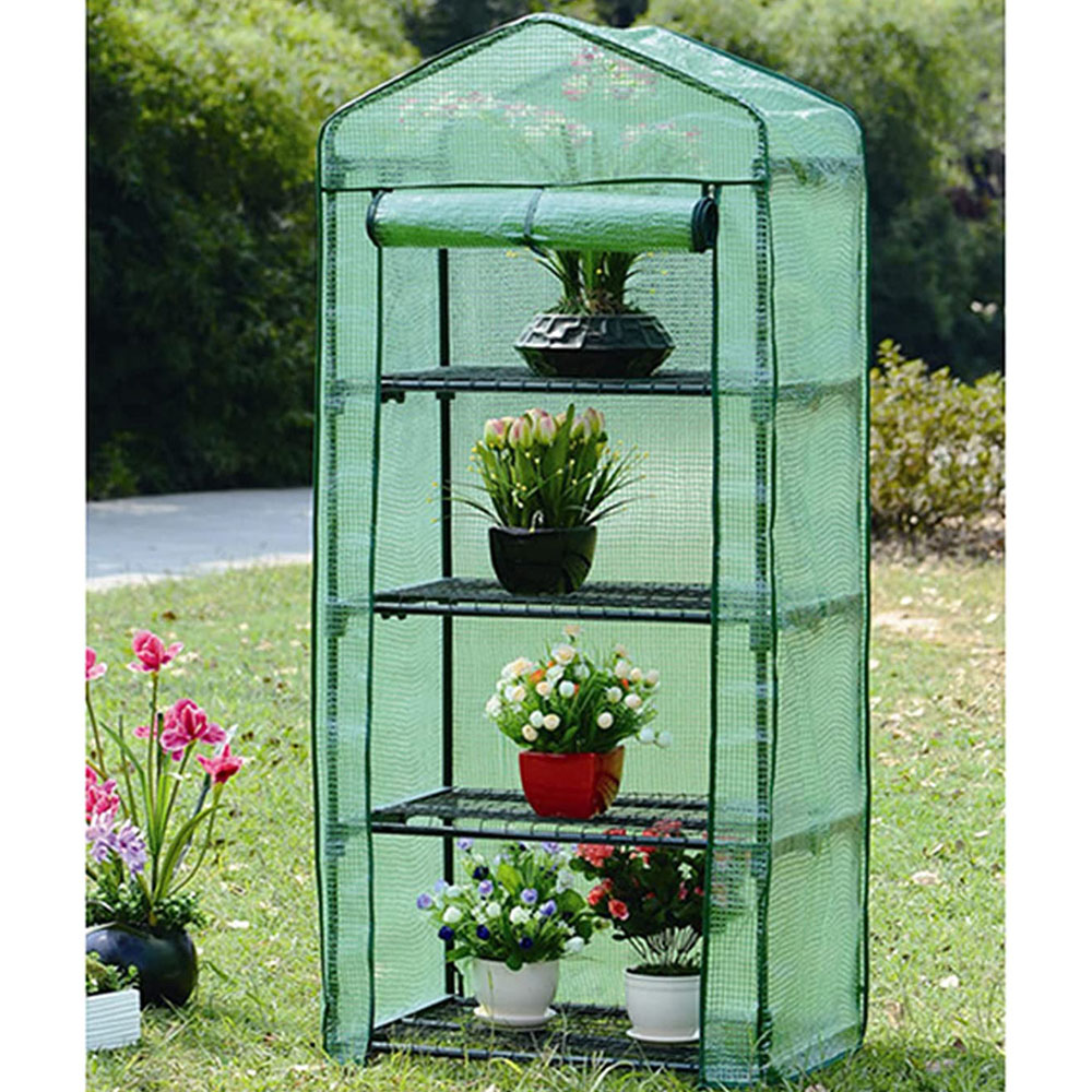 AMOS 4 Tier PE Cover 2.26 x 1.61ft Greenhouse Image 2