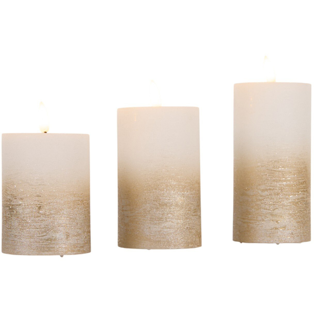 Ombre LED Candle Set Champagne Image 2