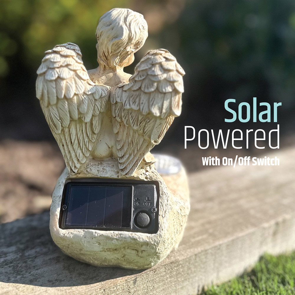 Gardenkraft LED Cupid Ornament Solar Light Image 7