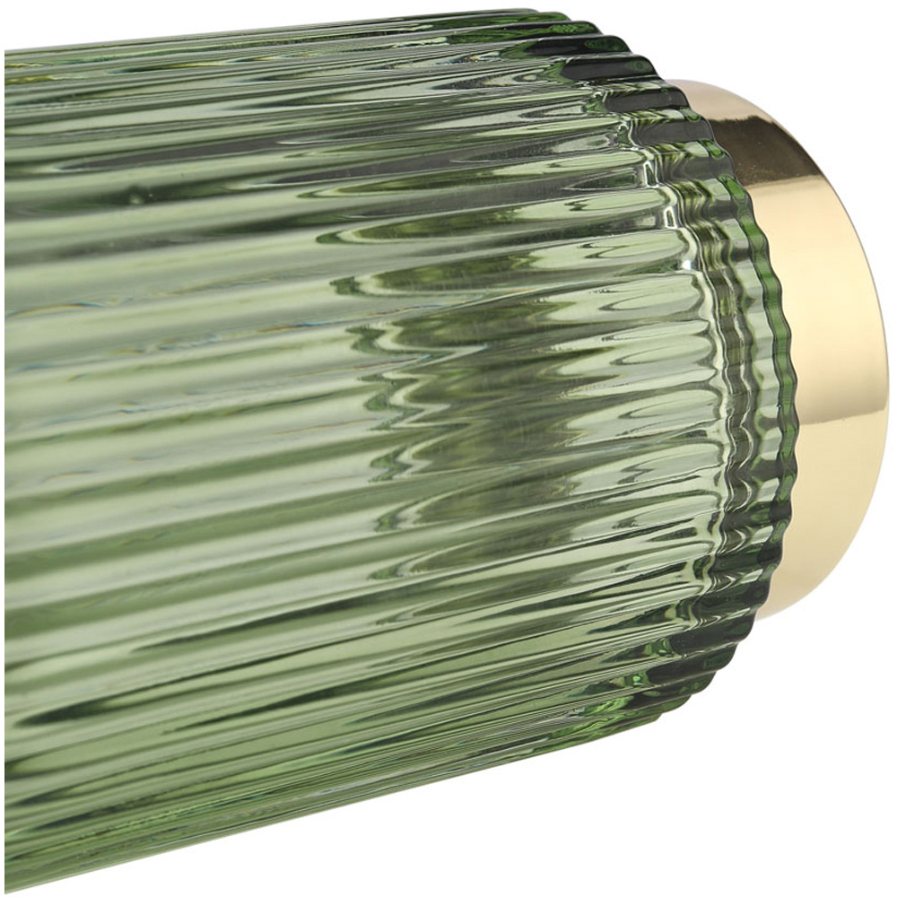 Living and Home Thickened Ribbed Glass Brush Holder Image 6