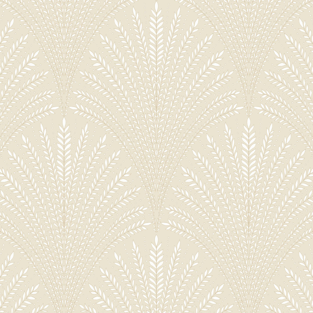 Hoopla Walls Elegance Leaf Fan Natural Wallpaper Image 1