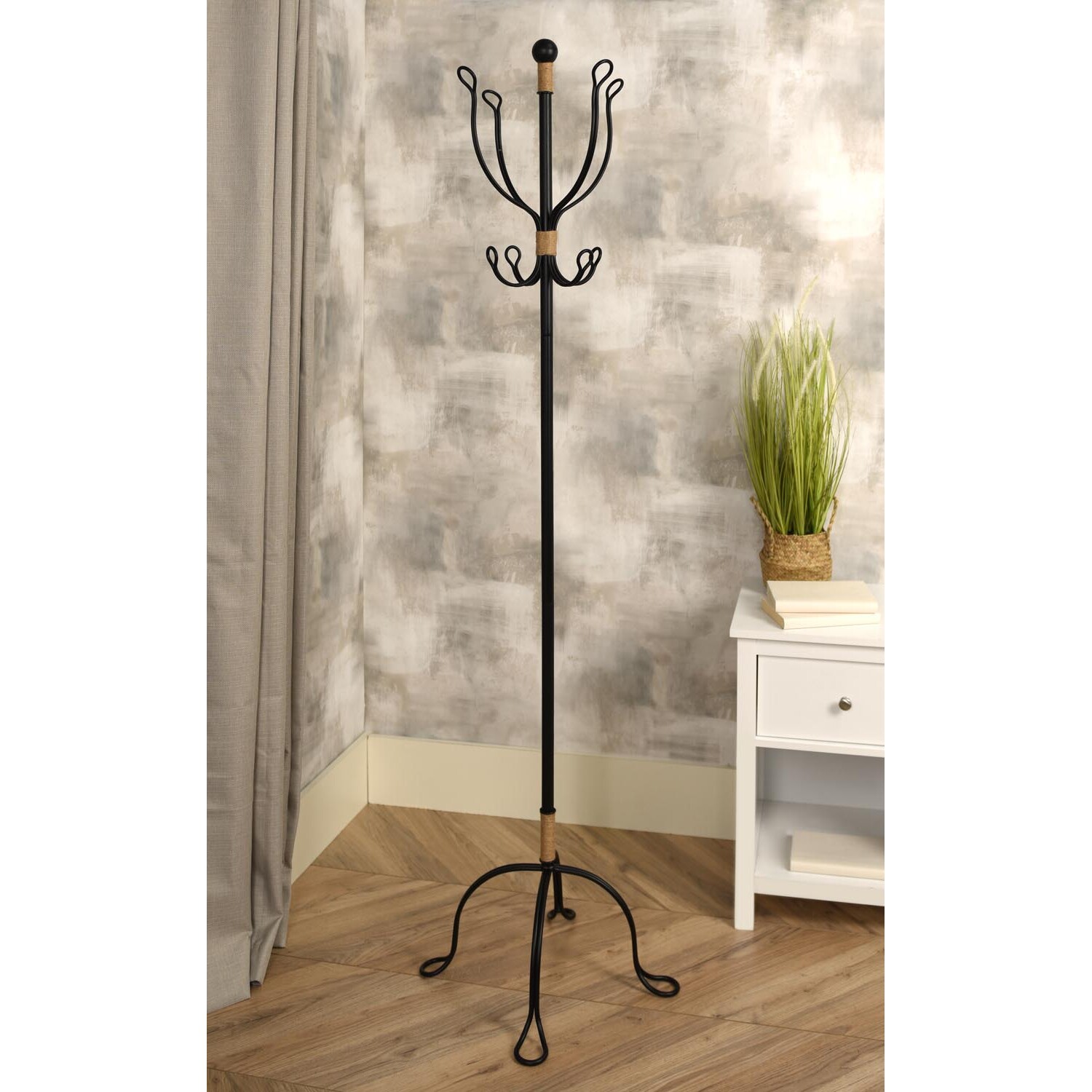 Metal Black Coat Rack Image 4