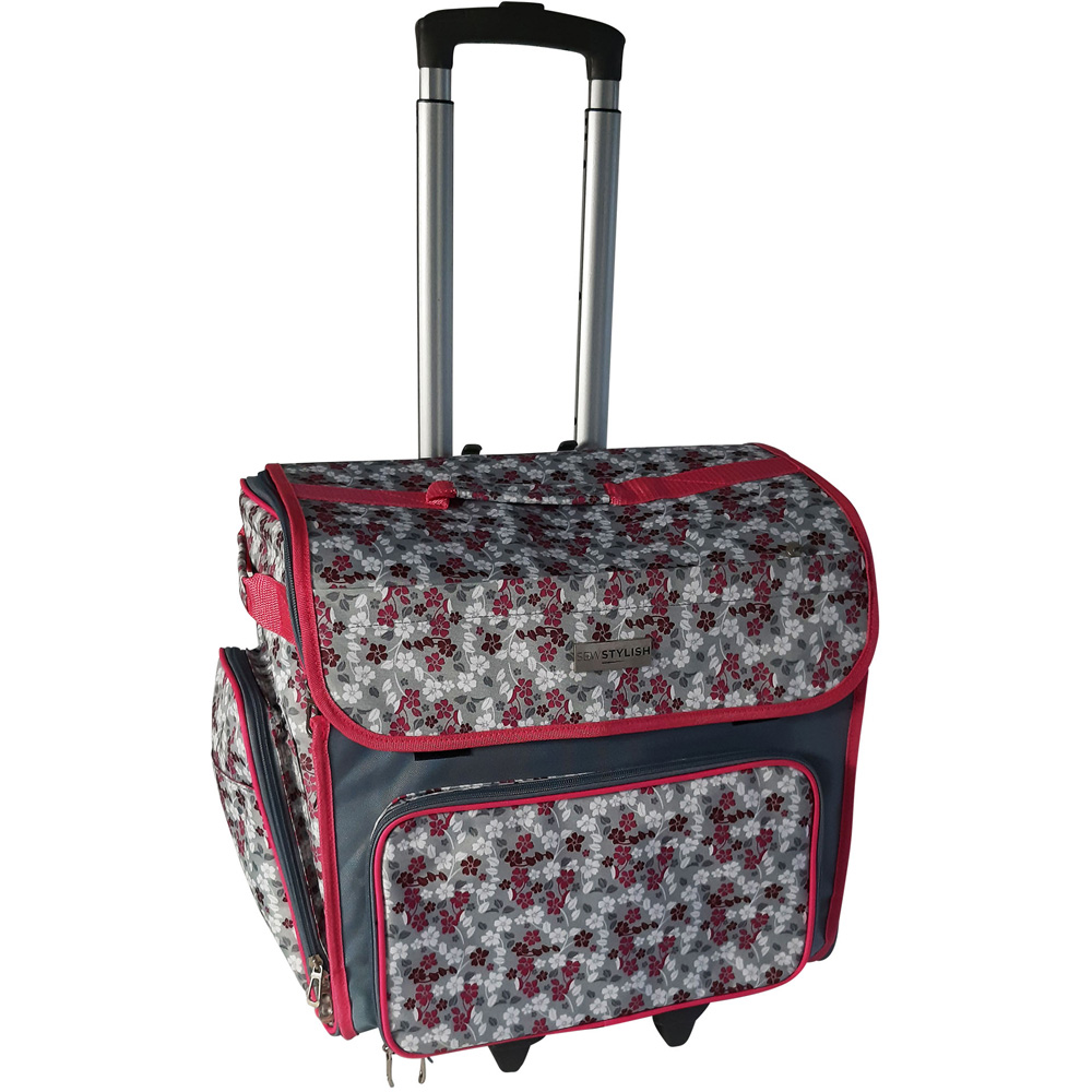 Sewing Online PT950-HOT-PINK-FLORAL 5 Piece Hot Pink Floral Craft and Sewing Storage Bundle Image 3