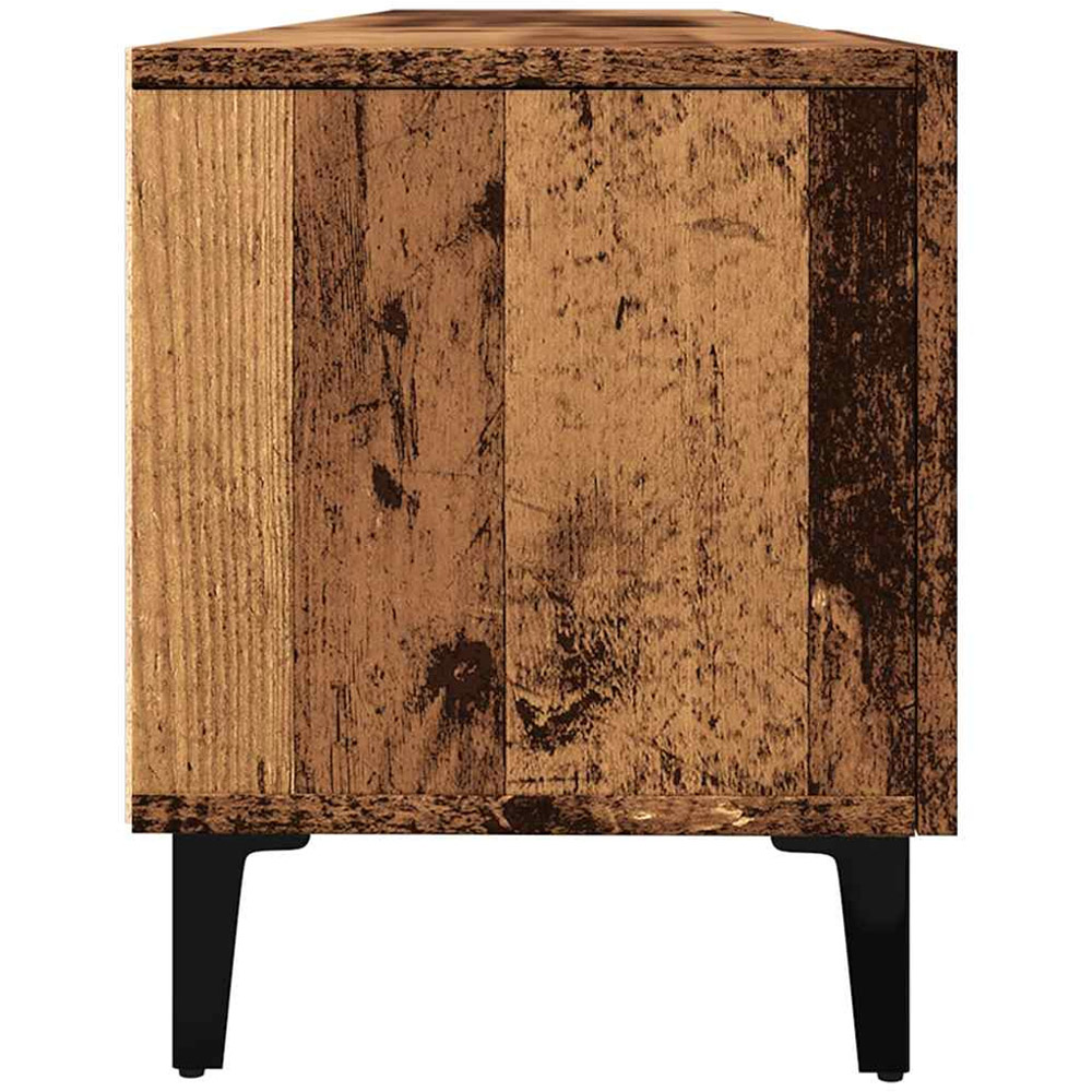 vidaXL 4 Door 2 Open Shelf Old Wood TV Cabinet Image 6