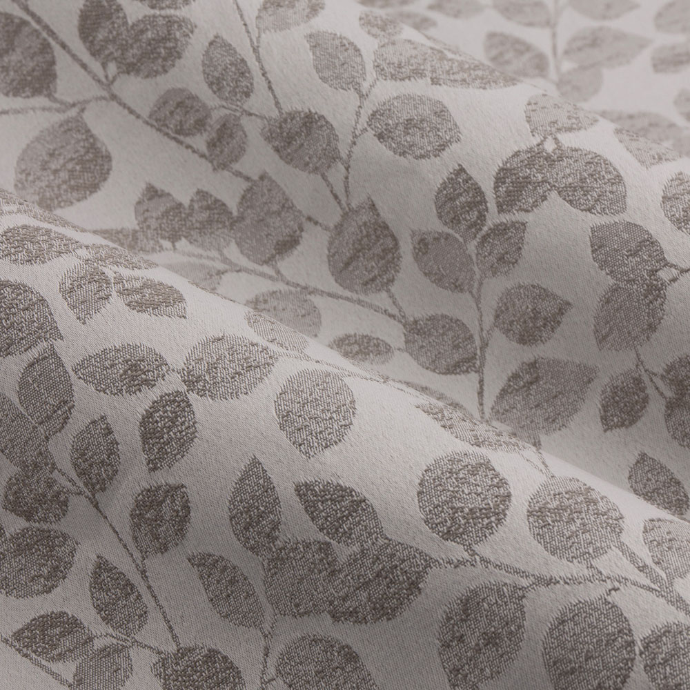 Wylder Grace Leaf Mist Grey Jacquard Fully Lined Pencil Pleat Curtains 168 x 137cm Image 6