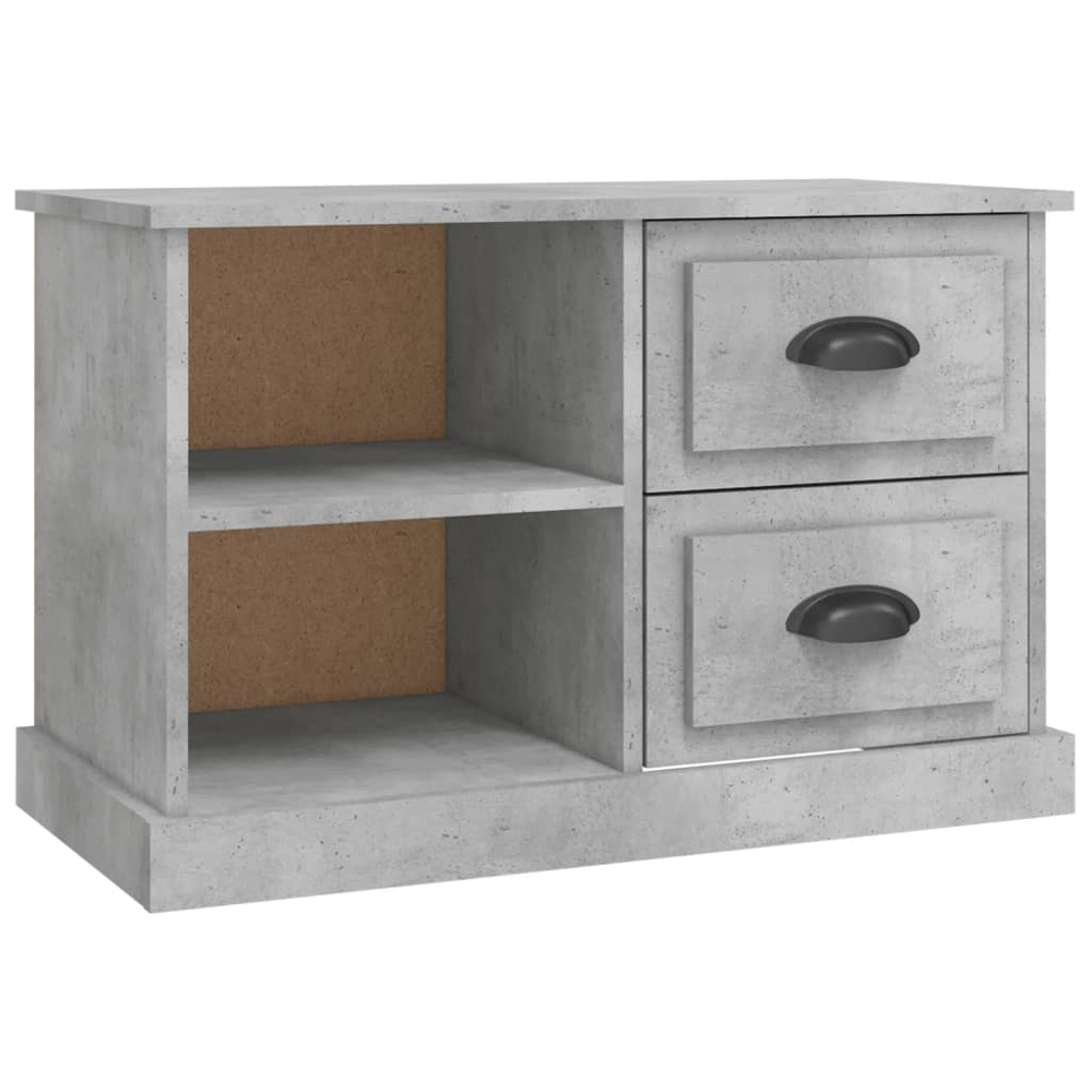 vidaXL 2 Drawer 2 Shelf Concrete Grey TV Cabinet Image 2