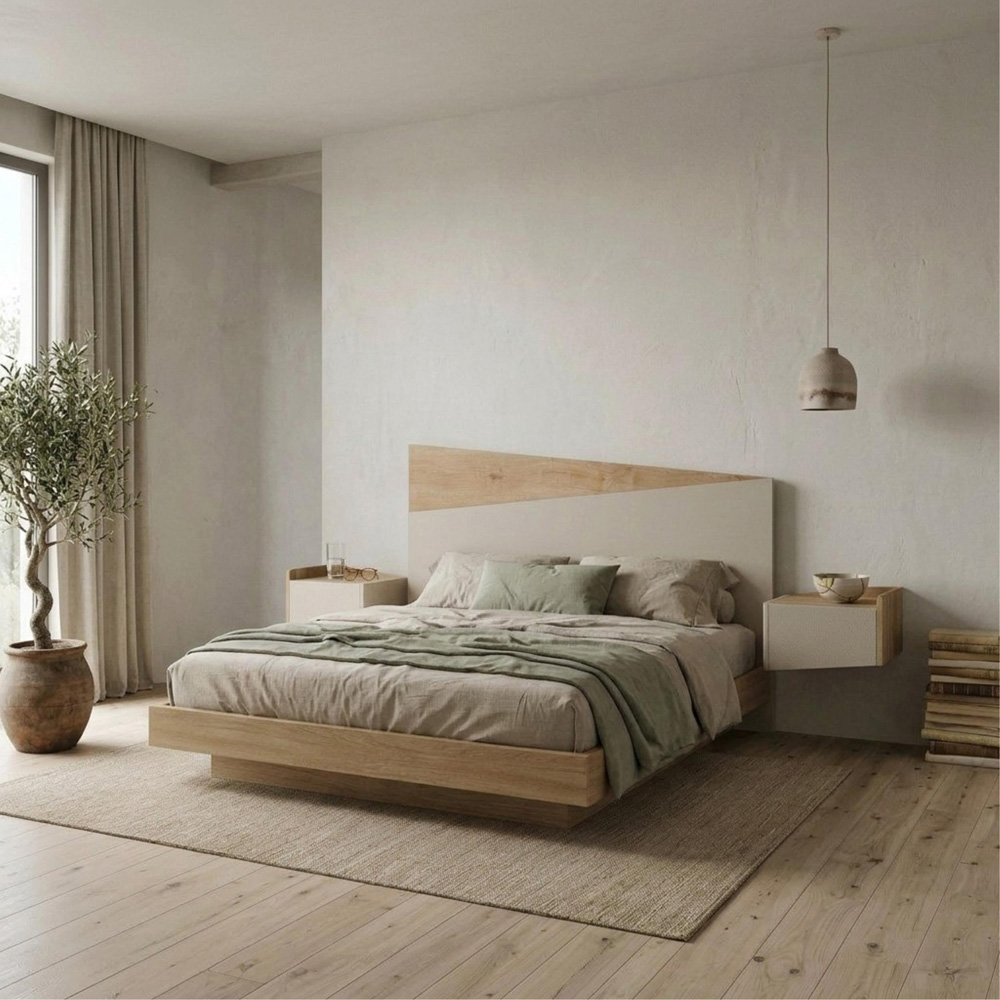 Decortie Diago King Size Sapphire Oak Headboard Image 3