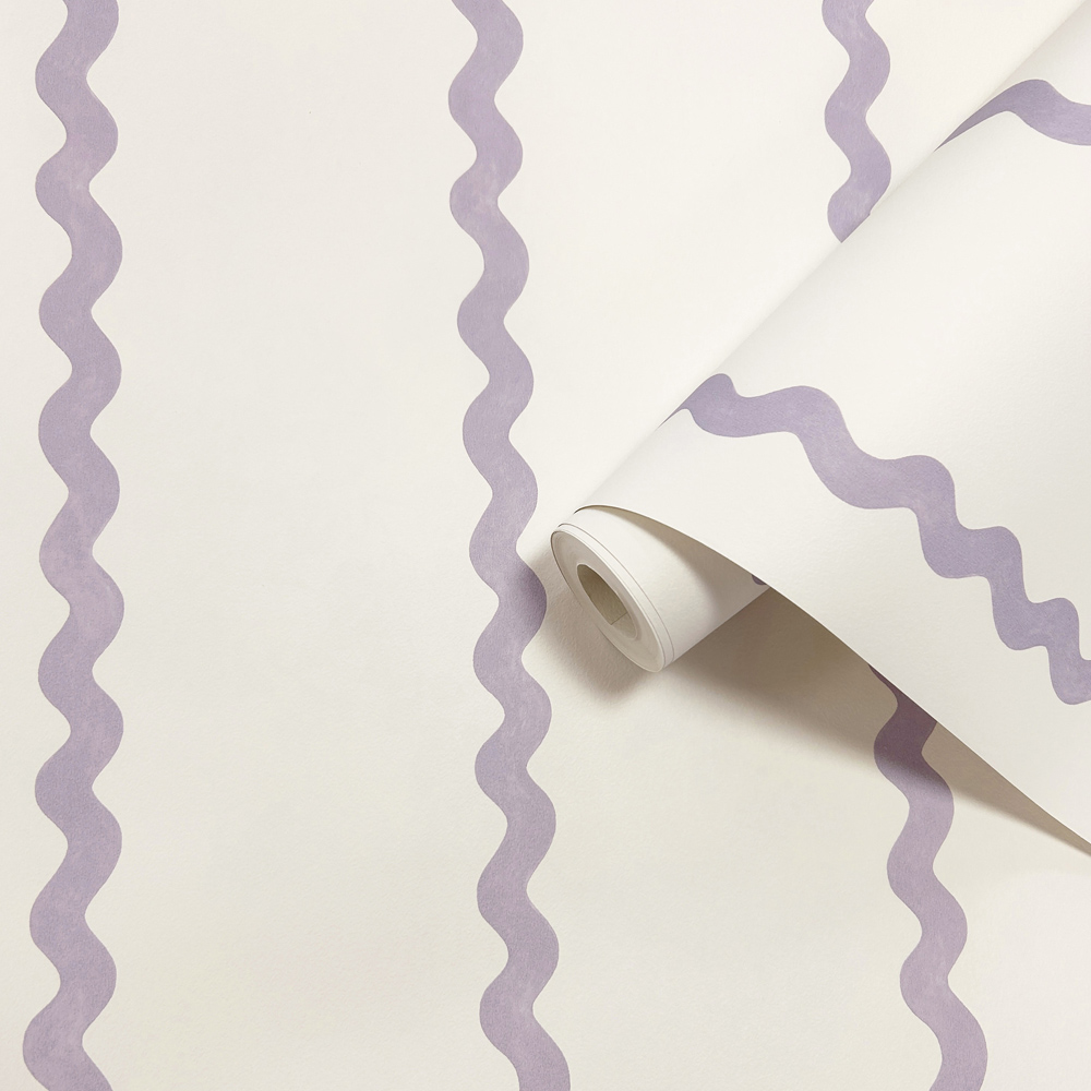 Holden Decor Do The Wiggle Lilac Stripe Wallpaper Image 2