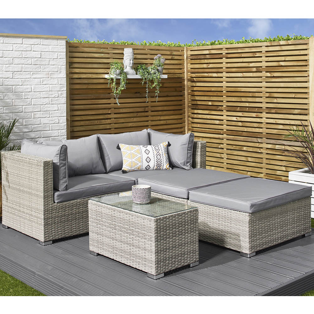Outdoor Essentials Avalon 4 Seater Natural Rattan Patio Lounge Set Image 5