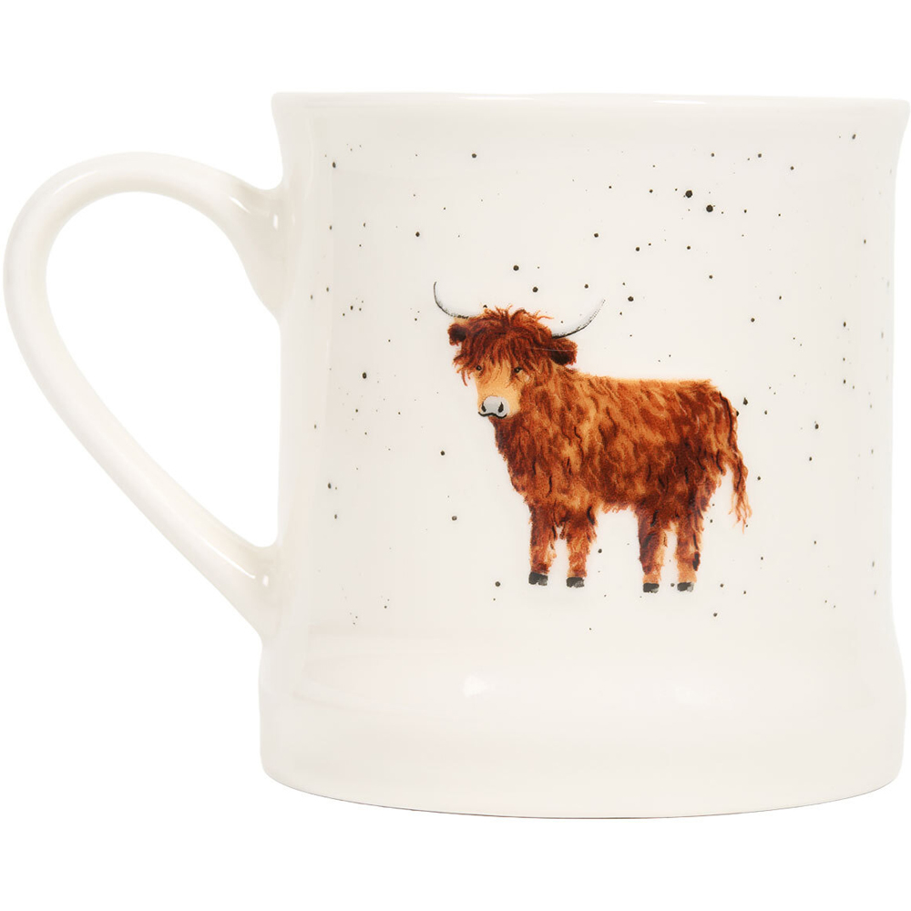 Highland Cow Tankard Mug White Image 2