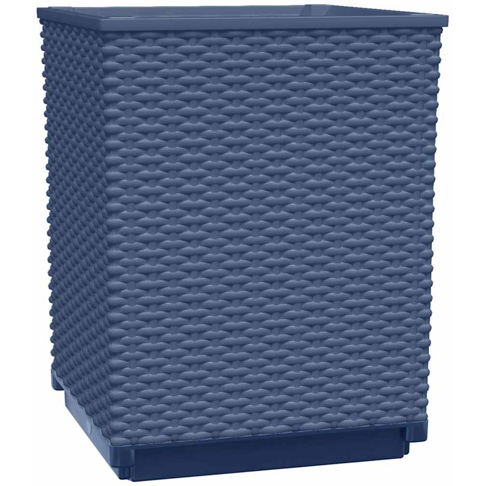 vidaXL Grey Plastic Garden Planter 37 x 30 x 30cm 2 Pack Image 4