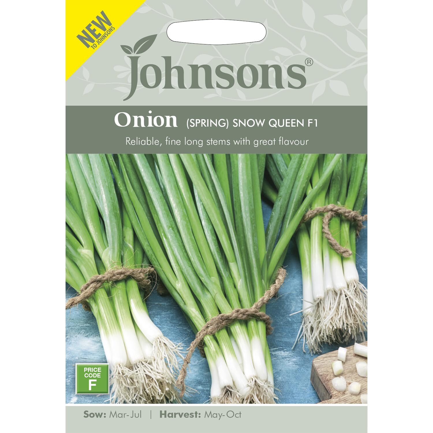 Johnsons Spring Onion Snow Queen Vegetable Seeds Image 2